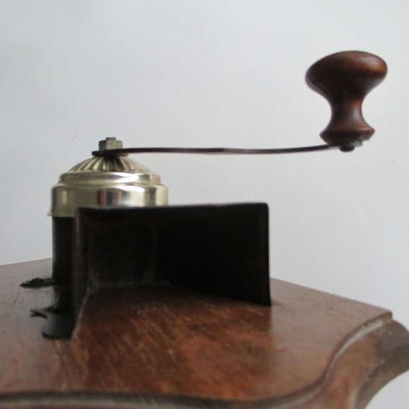 Farmhouse Crank Coffee Grinder Decor Rustic Wood - Picture 4 of 8